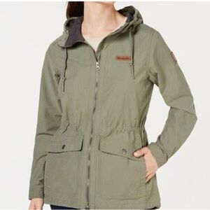 Columbia Womens Medium Cultus Lake Anorak Jacket in Cypress Green